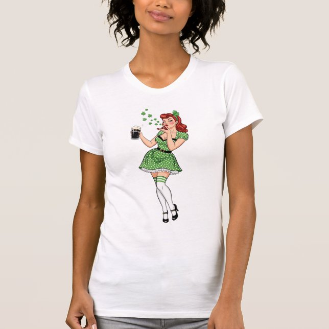 Camiseta Ícone Irlandês Amante de Cerveja (Frente)