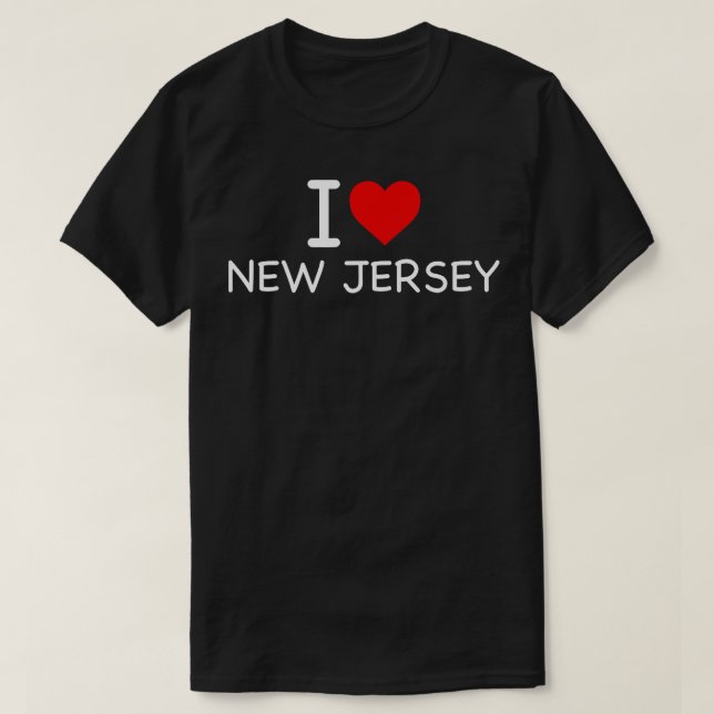 Camiseta Ícone New Jersey I Love (Frente do Design)