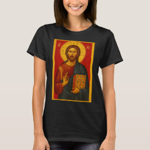 Camiseta Ícone Ortodoxo de Jesus Cristo Pantocrator