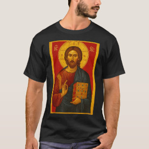 Camiseta Ícone Ortodoxo de Jesus Cristo Pantocrator
