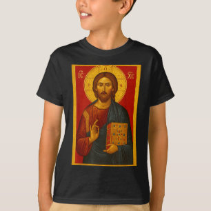 Camiseta Ícone Ortodoxo de Jesus Cristo Pantocrator