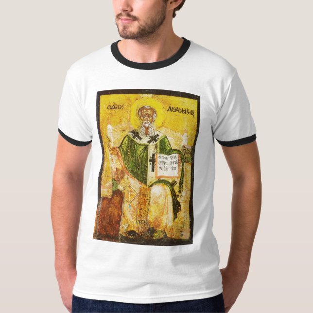 Camiseta Ícone Ortodoxo de São Atanásio de Alexandria (Frente)