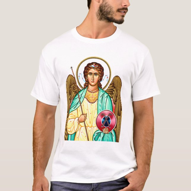Camiseta Ícone ortodoxo do Arcanjo Gabriel (Frente)