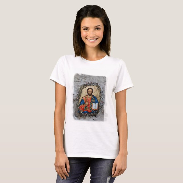 Camiseta Ícone ortodoxo do cristo T-Shirt (Frente Completa)
