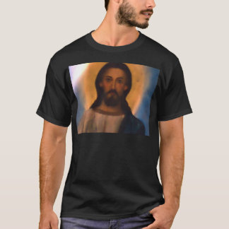 Camiseta Ícone Ortodoxo Pintado da Mão de Jesus Cristo