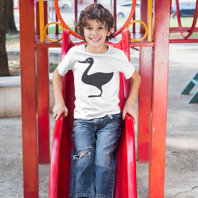 Camiseta Ícone Pássaro Pato Negro (Criador carregado)