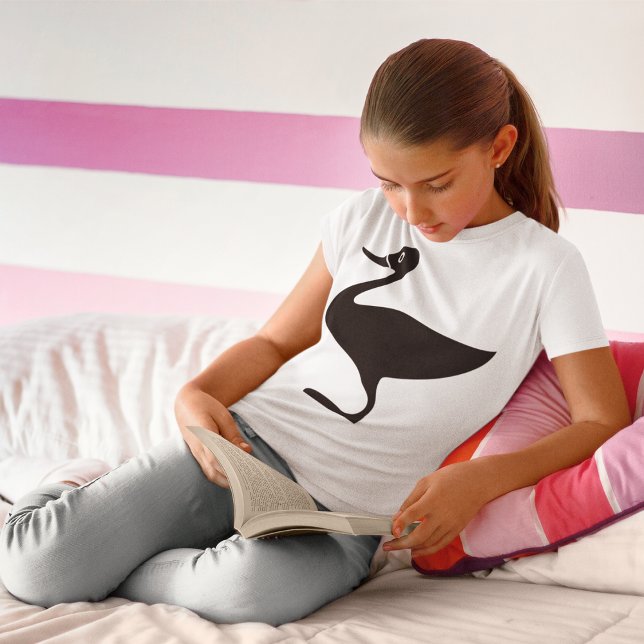 Camiseta Ícone Pássaro Pato Negro (Criador carregado)