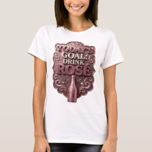 Camiseta Ícone Rosa IMPRESSÃO BEBIDA ROSADA DE HOJE