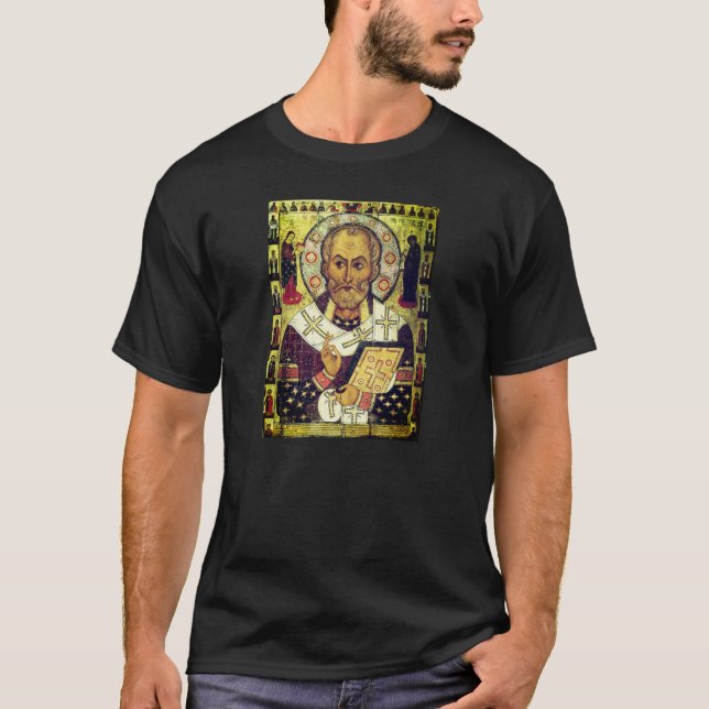Camiseta Ícone russo de São Nicolau (Frente)