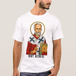 Camiseta ícone santos sérvios do santo Nicholas ortodox