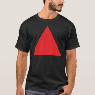 Camiseta ícone vermelho do triângulo