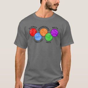 Camiseta Ícones coloridos STEAM Engenharia e Inovação