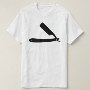 Camiseta ícones da lâmina do barbeiro