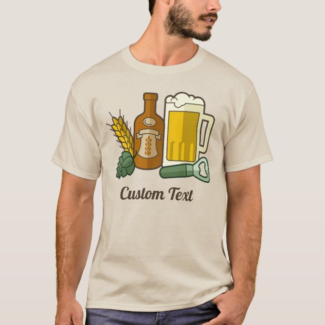 Camiseta Ícones de cerveja T-Shirt (Frente)
