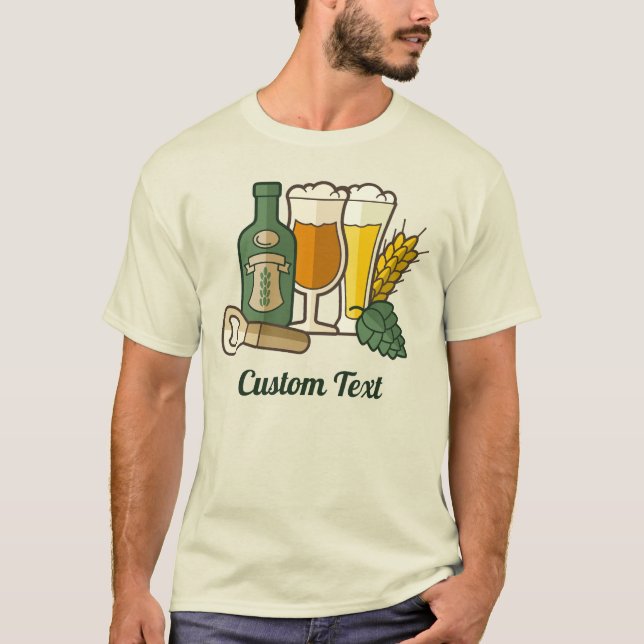 Camiseta Ícones de cerveja T-Shirt (Frente)