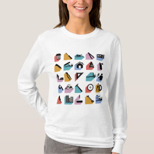 Camiseta Ícones de Construção e Melhoria de Casa DIY