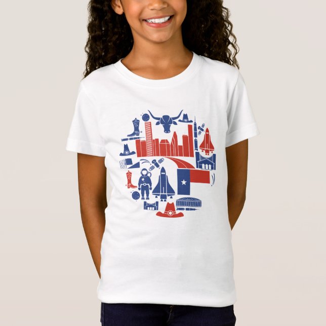 Camiseta Ícones de Houston Texas (Frente)