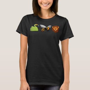 Camiseta Ícones de leões de abelhas Engraçados Os Hoes Engr