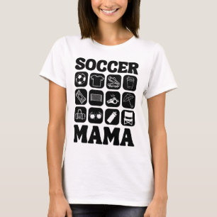 Camiseta Ícones de Mãe de Futebol Essencial de Futebol 