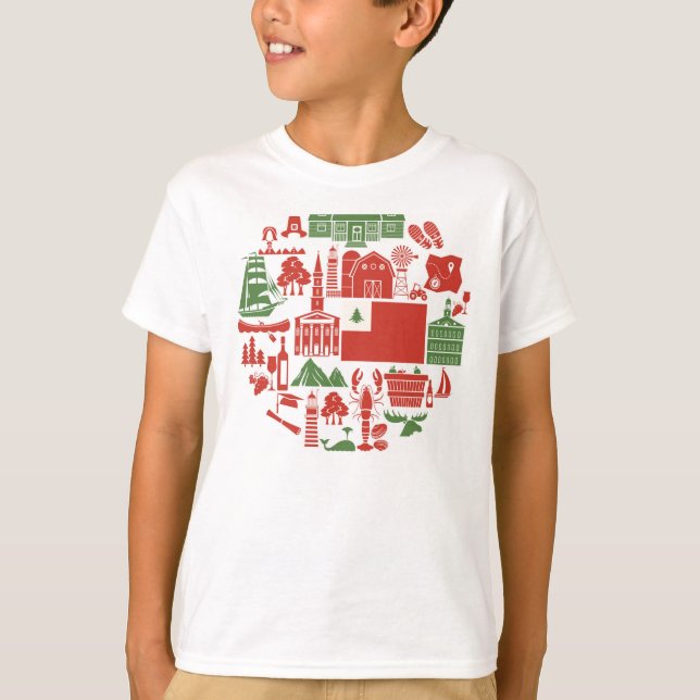 Camiseta Ícones de Nova Inglaterra (Frente)