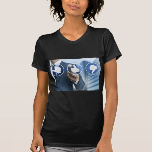 Camiseta ícones de polegar para o conceito de revisão do Cl