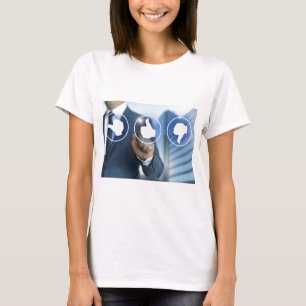 Camiseta ícones de polegar para o conceito de revisão do Cl