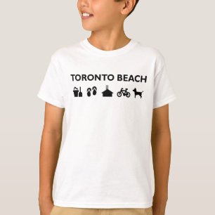 Camiseta Ícones de Toronto Beach Monotone Black