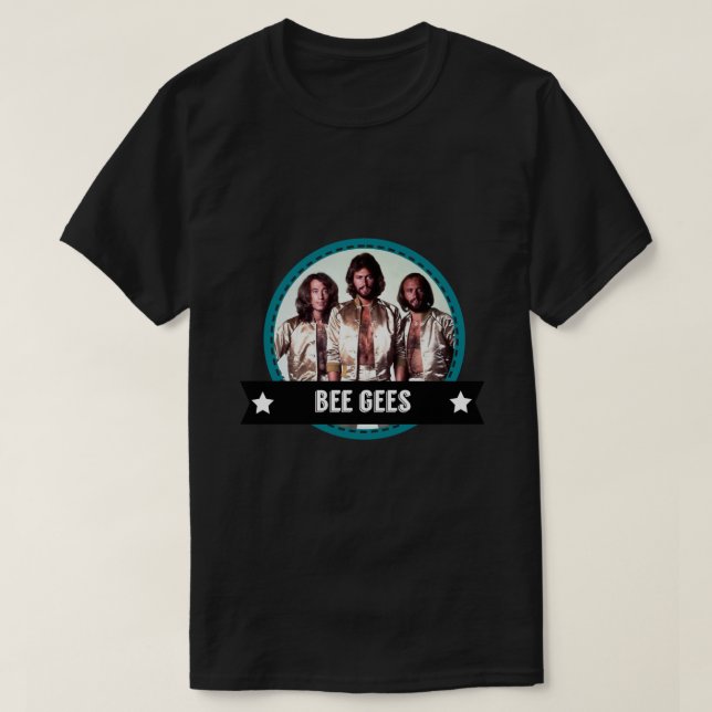 Camiseta Ícones de tributo da Banda 70s dos genes das abelh (Frente do Design)