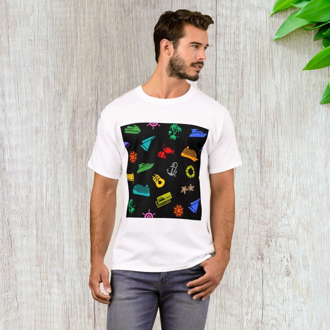 Camiseta Ícones de viagem significa T-Shirt (Criador carregado)