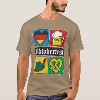 Camiseta Ícones do Oktoberfest em alemão