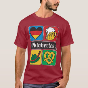 Camiseta Ícones do Oktoberfest em alemão