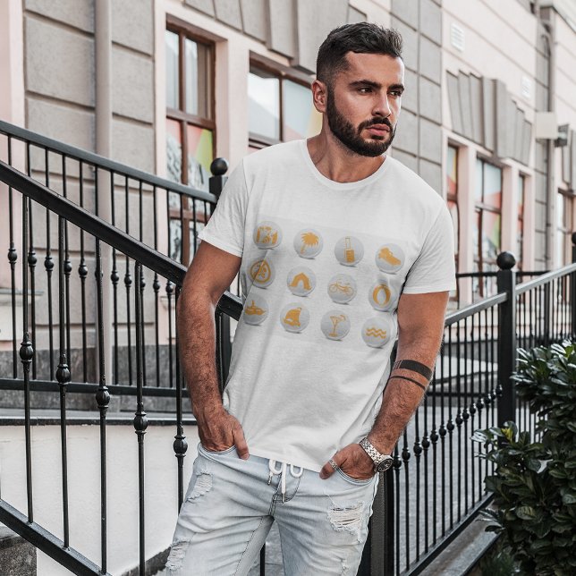 Camiseta Ícones do turismo (Criador carregado)
