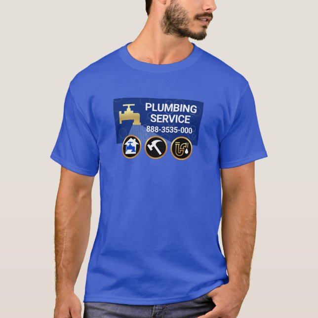 Camiseta Ícones Dourados de canalização de fluxo (Frente)