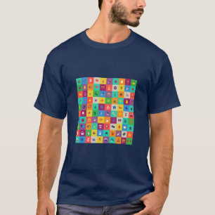 Camiseta Ícones multicoloridos do Natal