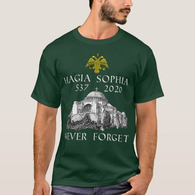 Camiseta Ícones romanos do Museu da Igreja de Santa Sofia (Frente)