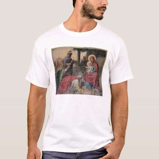 Camiseta Icongrafia ortodoxa sérvia na Igreja Valjevo. - (Frente)