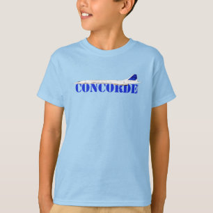 Camiseta Iconic Concorde Jet com Tipografia Azul Negrito