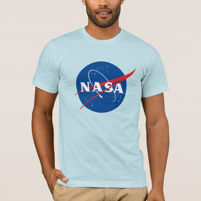 Camiseta Iconic NASA FIT Cotton T-Shirt (Azul Urano) (Frente)