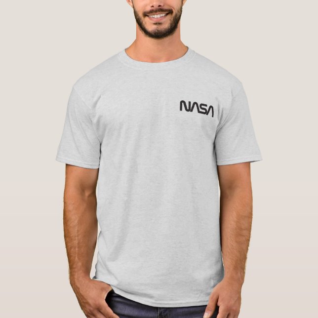 Camiseta Icônica de Algodão Circa da NASA (Cinza M (Frente)