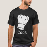 Camiseta Icook Funny Cook Chef<br><div class="desc">Diversão e design de chef peculiar para aqueles que amam cozinhar e têm senso de humor. Perfeito por adicionar um toque de personalidade à sua roupa de cozinha.</div>