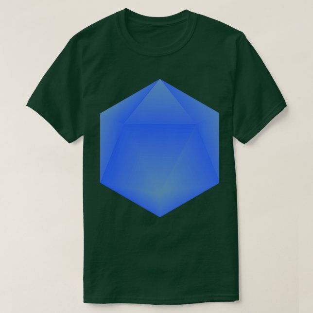 Camiseta Icosahedron Blue (Frente do Design)