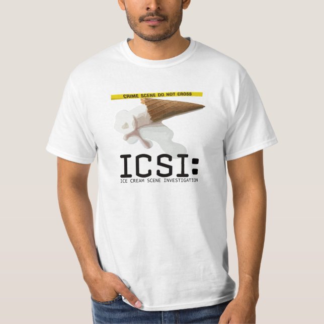 Camiseta ICSI: T engraçado da investigação da cena do (Frente)