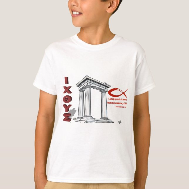 Camiseta Icthys com citação da Bíblia (Frente)