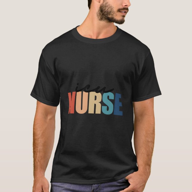 Camiseta Icu Nurse Intensive Care Unit Rn Registered Nursin (Frente)