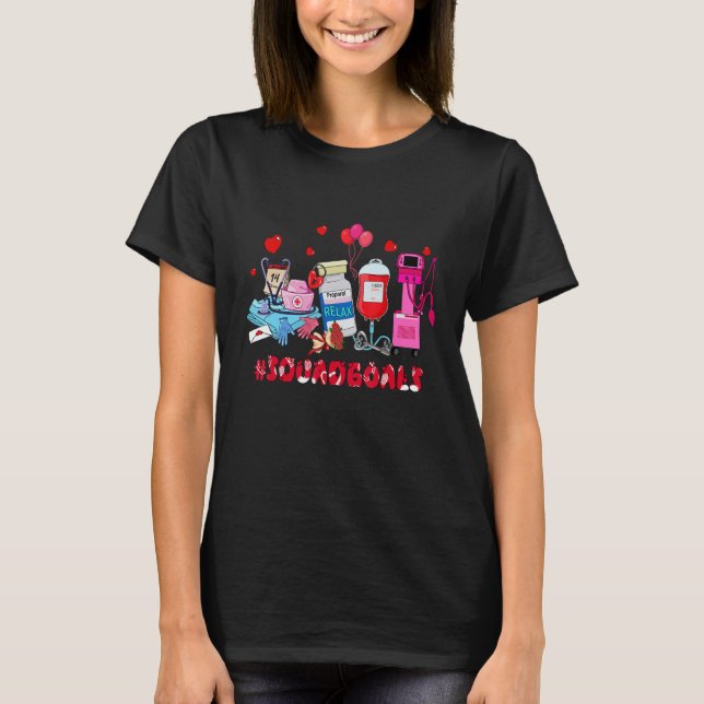 Camiseta ICU Nurse Squad Goals Happy Valentines Day Funny I (Frente)