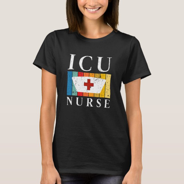 Camiseta ICU Nurse Work School Nursing  Team Squad  Women (Frente)