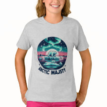 Icy Blue Retro Polar Bear, Majestade