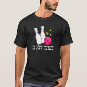 Camiseta Id Atingiu A Bola de boliche E O Pino