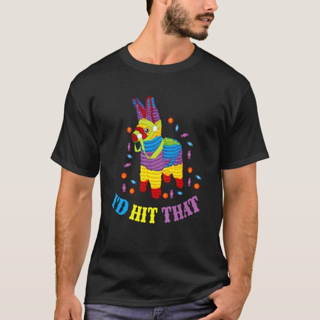 Camiseta Id Atingiu Que Pinata Cinco De Mayo Candy México (Frente)