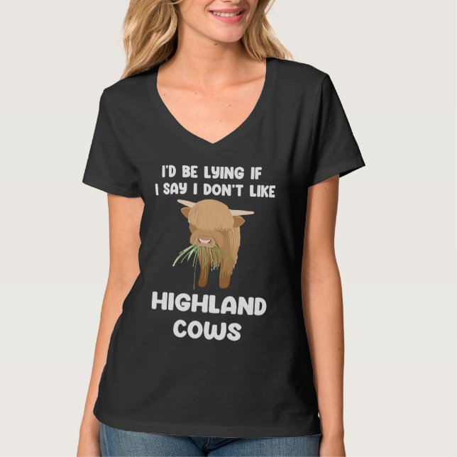 Camiseta i'd be lying if I say I don't highland cows highla (Frente)